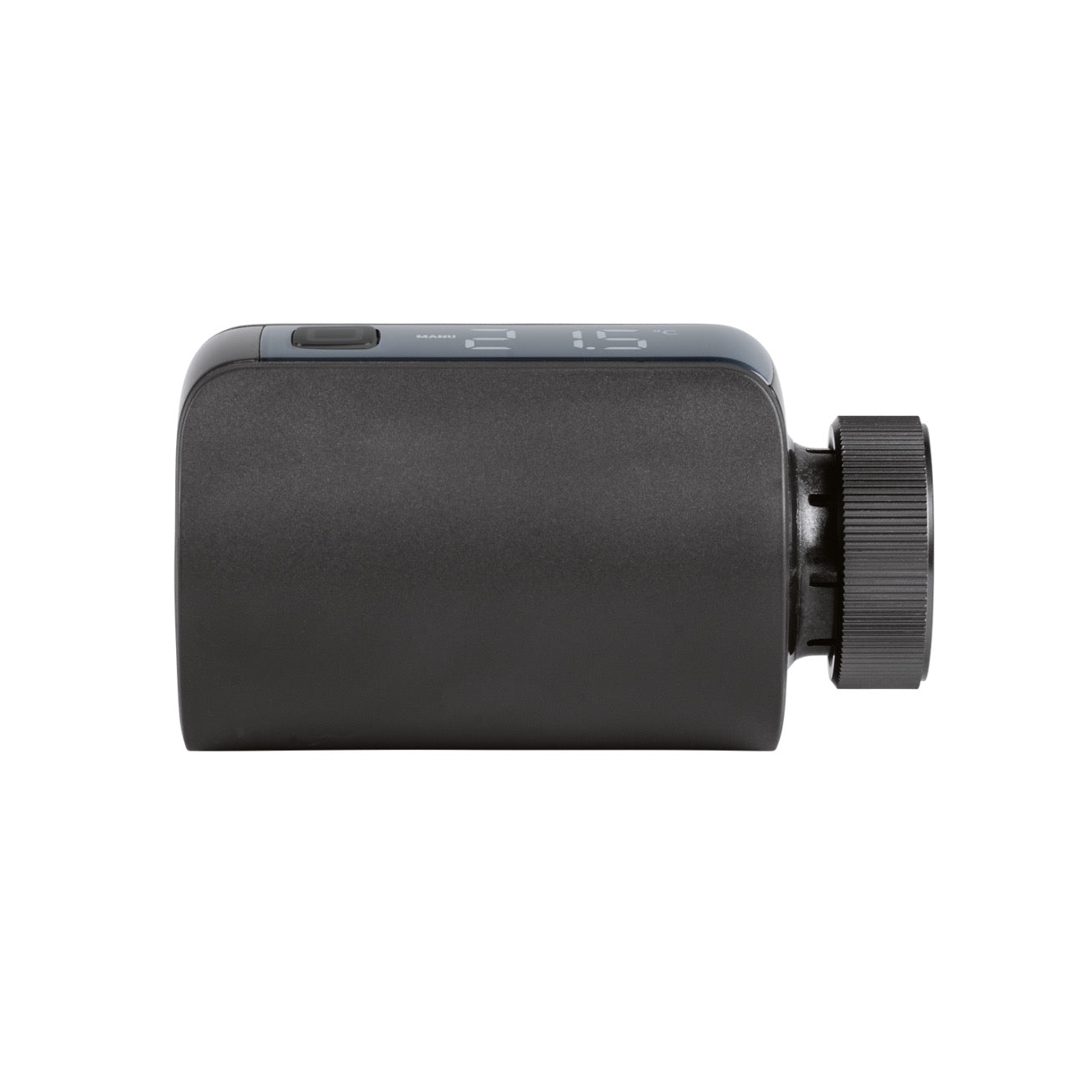 Homematic IP Heizkörperthermostat – Evo anthrazit Seitenansicht