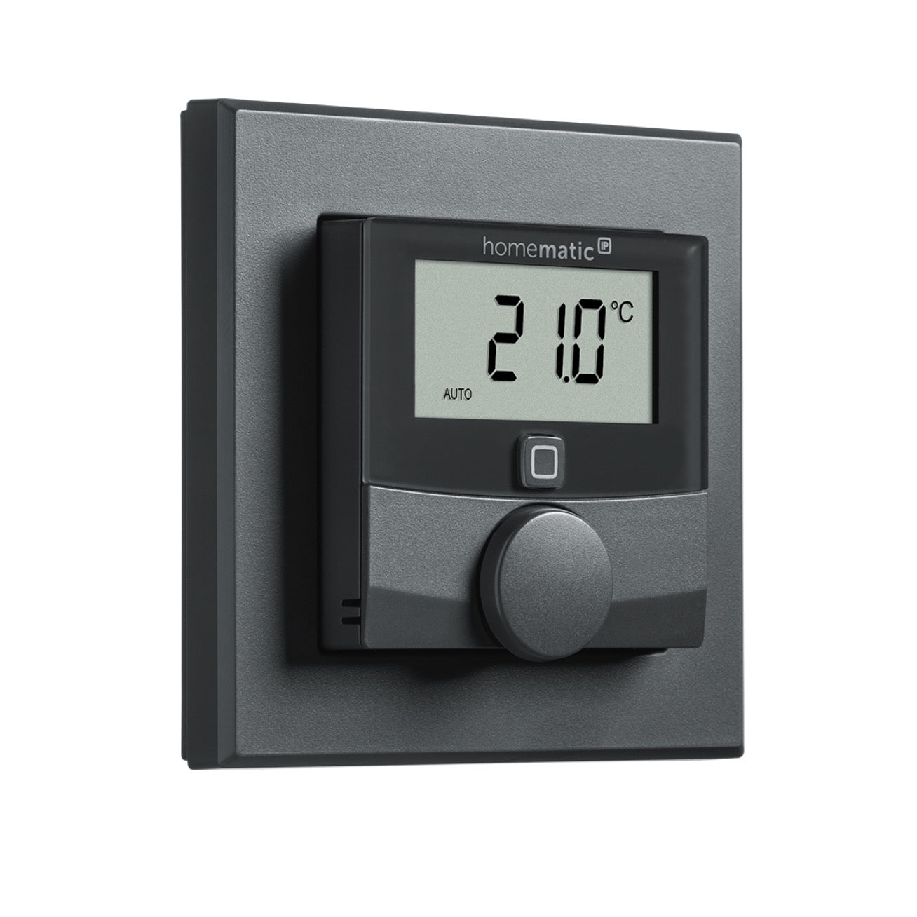 Homematic IP Wandthermostat mit Luftfeuchtigkeitssensor, anthrazit, links